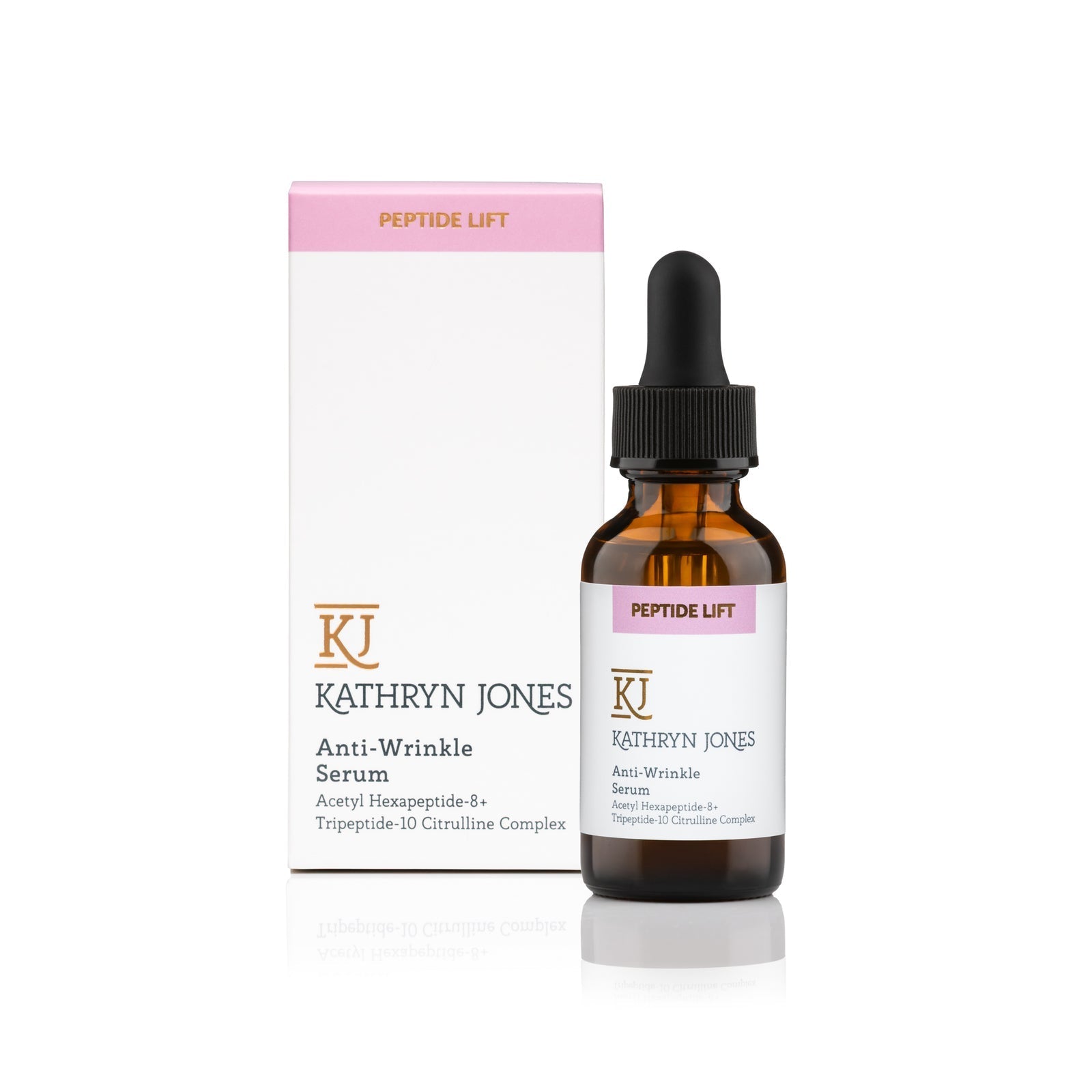 Kathryn Jones Anti-Wrinkle Serum bottle and packaging on a white background