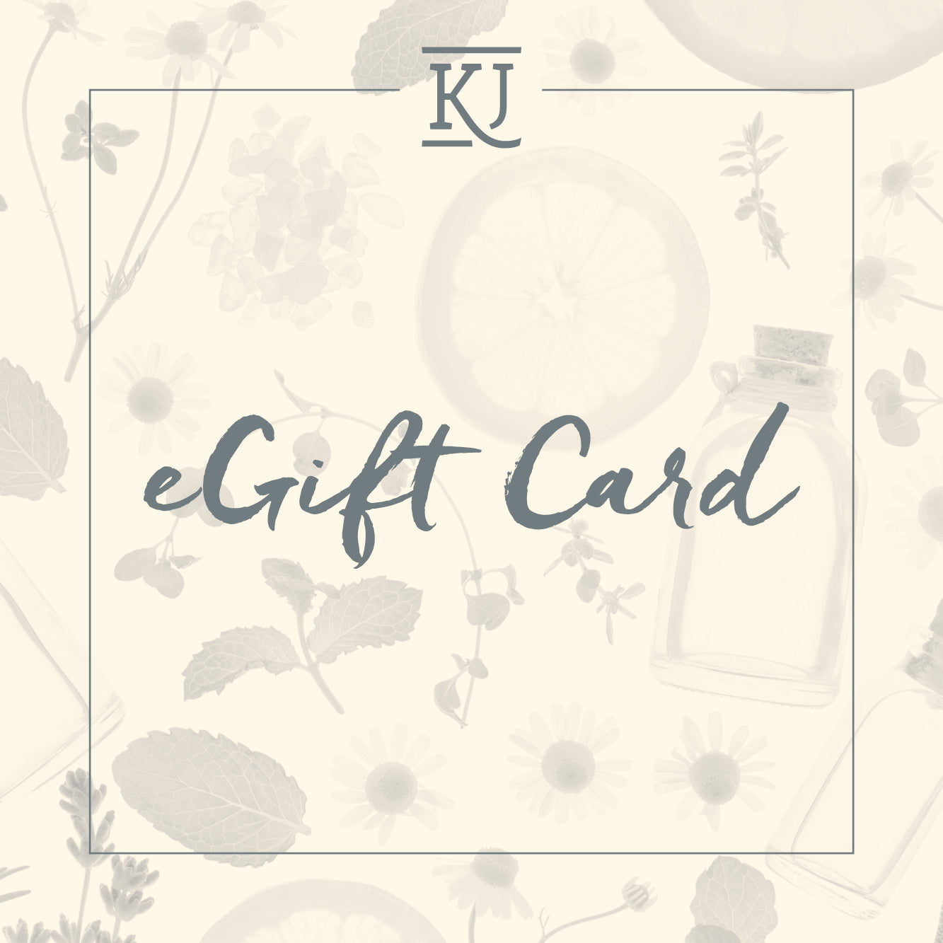 KJSerums Gift Card - Perfect Beauty & Skincare Gift Card - Beauty E-Gift Card Voucher in white