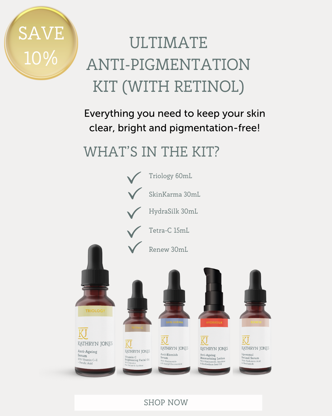Kit Hyperpigmentation Retinol for Hyperpigmentation | Brighten with Niacinamide | KJ Serums