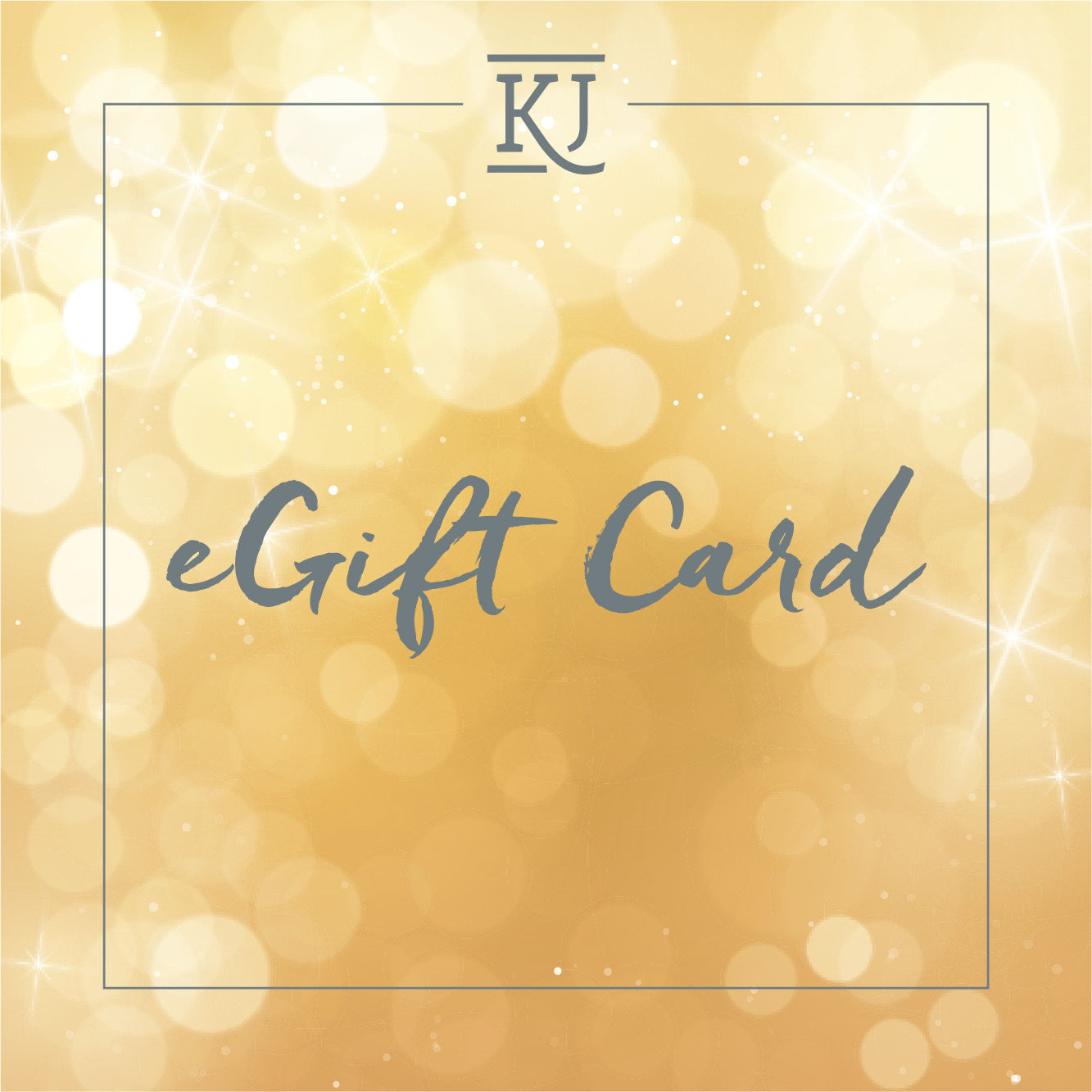 KJSerums Gift Card - Perfect Beauty & Skincare Gift Card - Beauty E-Gift Card 
in Gold
