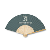 Beautiful Hand Fan or Hand Held Portable Fan, made with Bamboo & Recycled Paper. Ideal for Speeding up Serum Application.